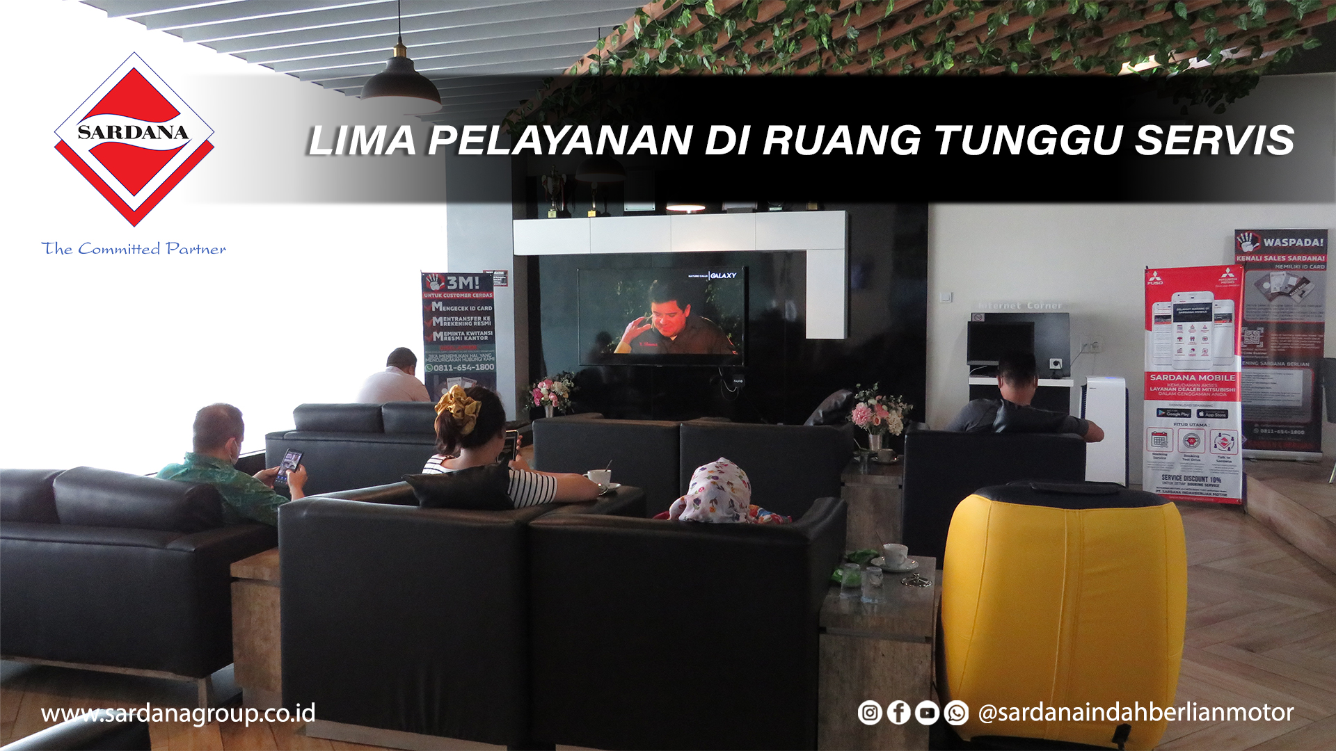 Lima Pelayanan di Ruang Tunggu Servis Bengkel Mitsubishi Sardana